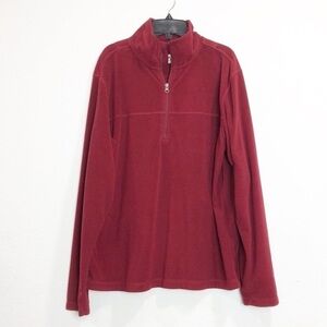 Alpine Designs red fleece half zip jacket